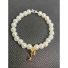 Bracelet artisanal en pierres artificielles avec charms